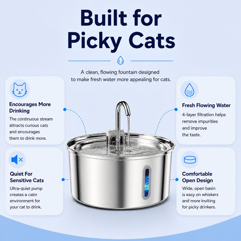 Filtered Cat Water Fountain
